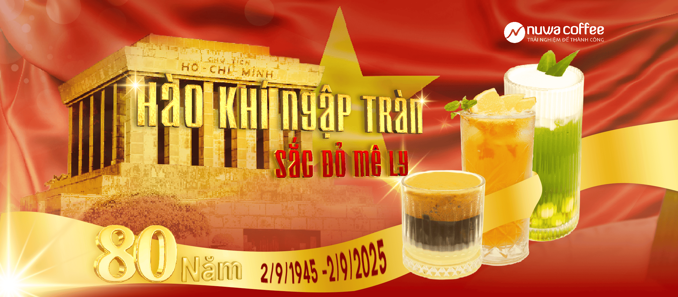 Hào khí ngập tràn, sắc đỏ mê ly – Minigame Check-in tại Nuwa Coffee dịp Quốc Khánh 2/9